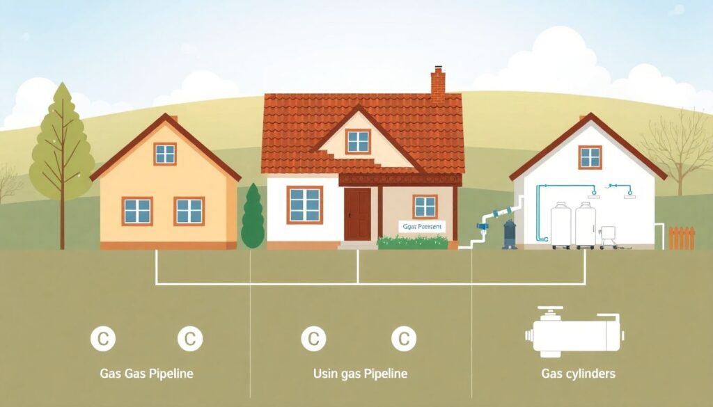 Особенности подключения к газу в загородной недвижимости - иллюстрация