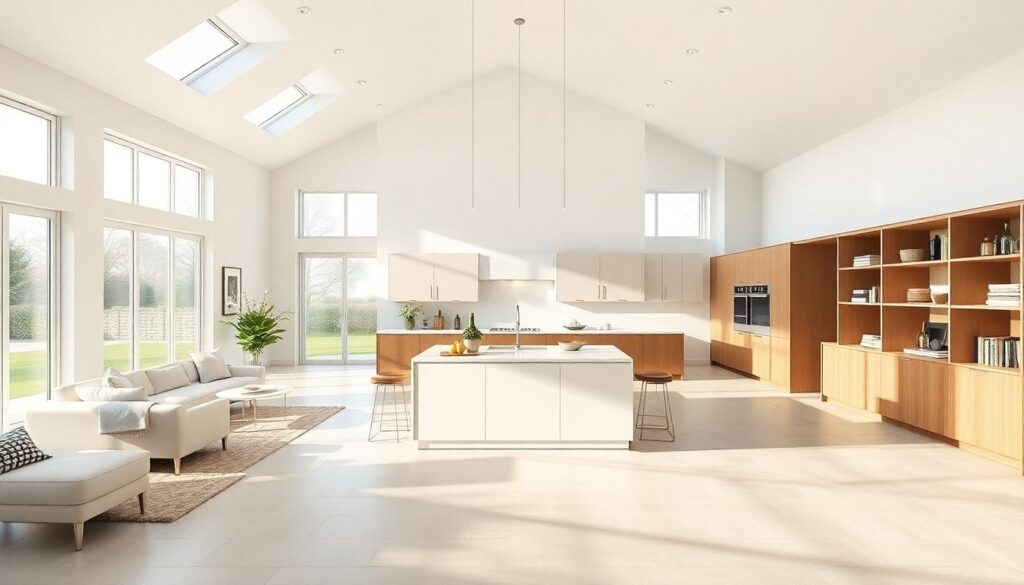 Планирование пространства в большом загородном доме - иллюстрация