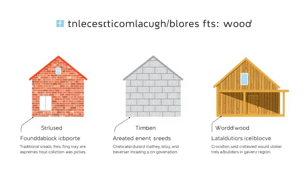 Сравнение популярных материалов для застройки домов в загородной зоне - иллюстрация