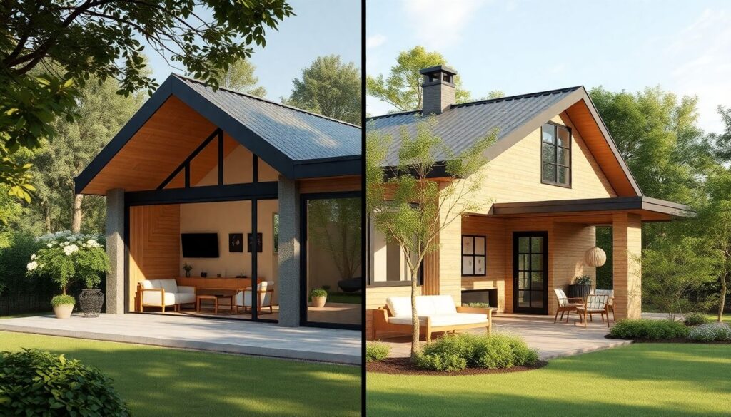 Дизайн маленького загородного дома: идеи и примеры - иллюстрация