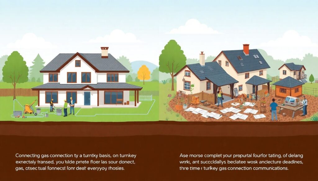 Особенности подключения к газу в загородной недвижимости - иллюстрация